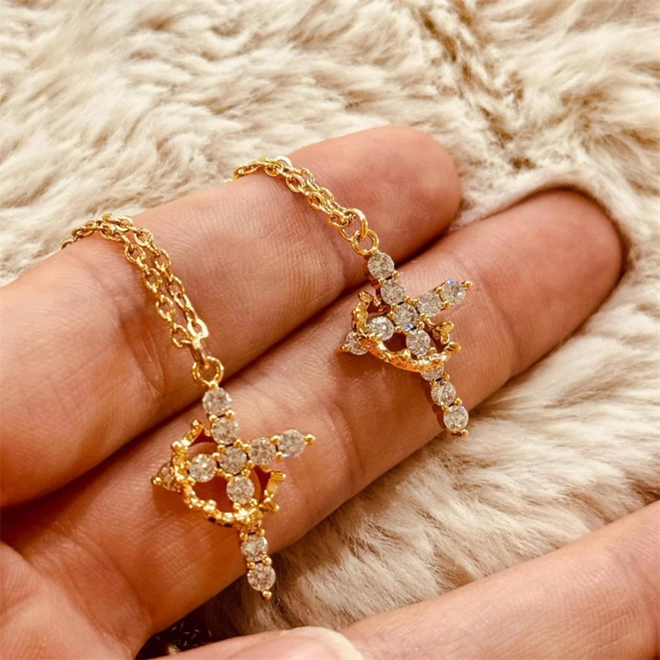 Cross Crown Necklace
