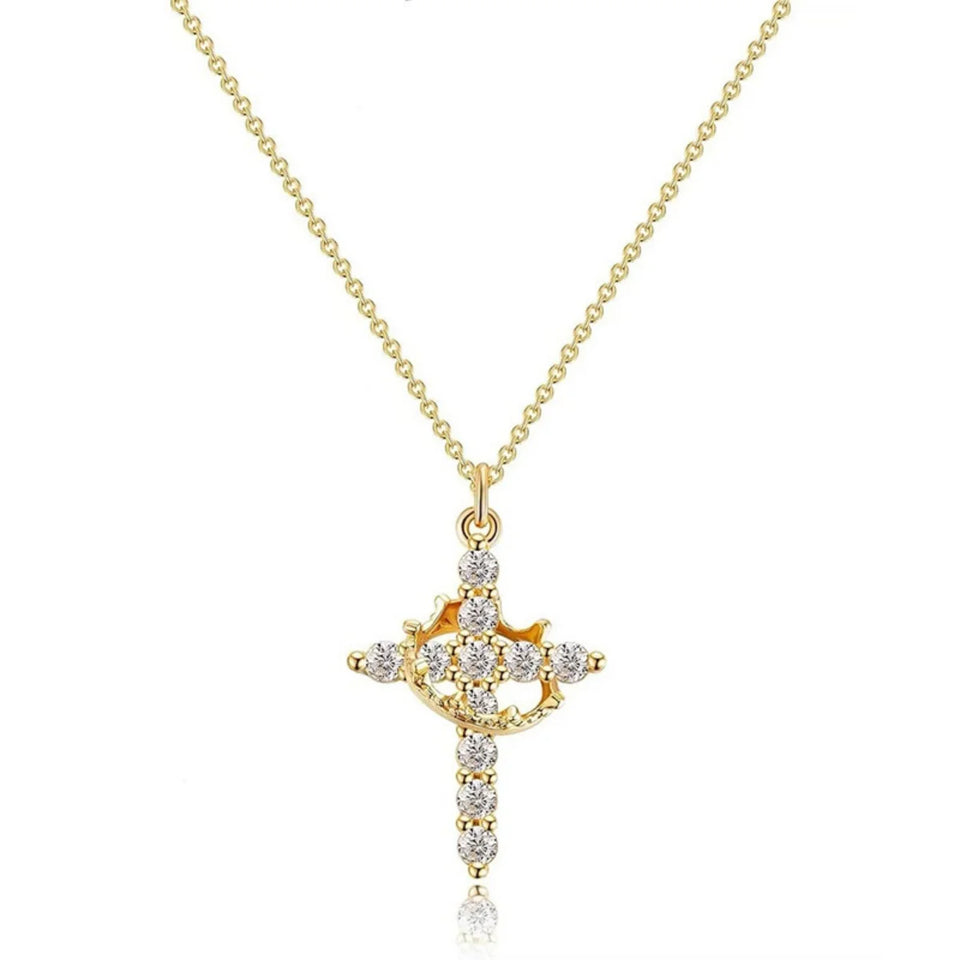 Cross Crown Necklace