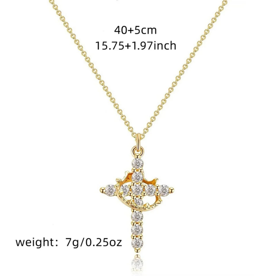 Cross Crown Necklace